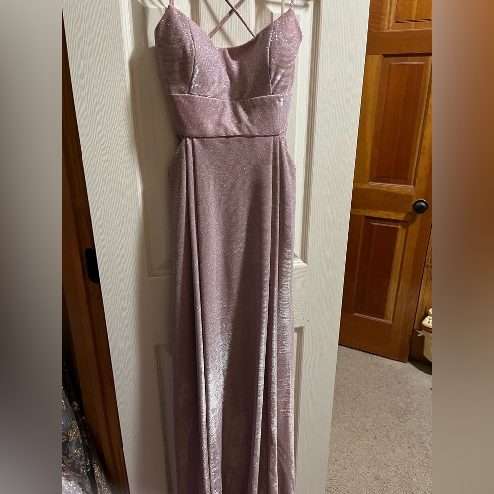 Elegant Pink Strapless Dress